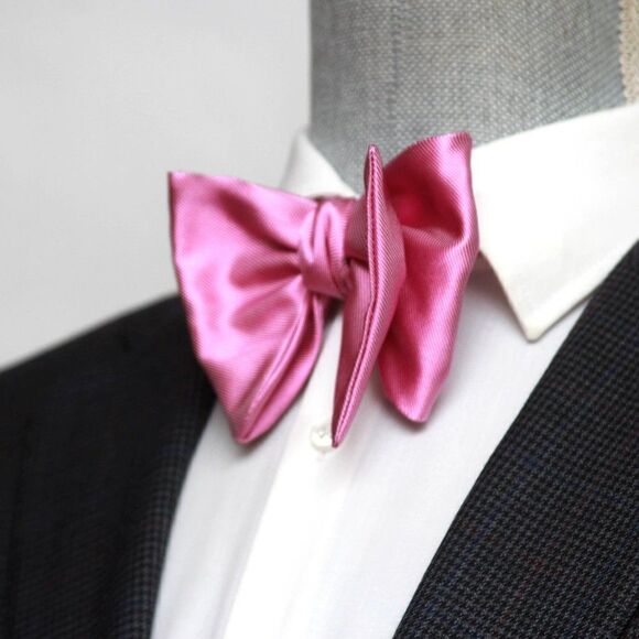Men's Self-tied Bow Tie 100%Silk Butterfly Bowtie big bow tie S697 - Picture 1 of 10